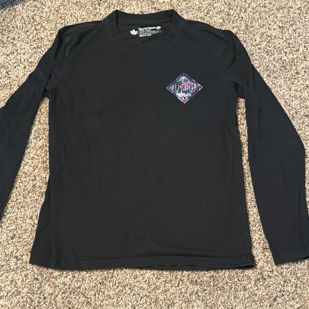 Black Long Sleeve Shirt with Graphic Logo
